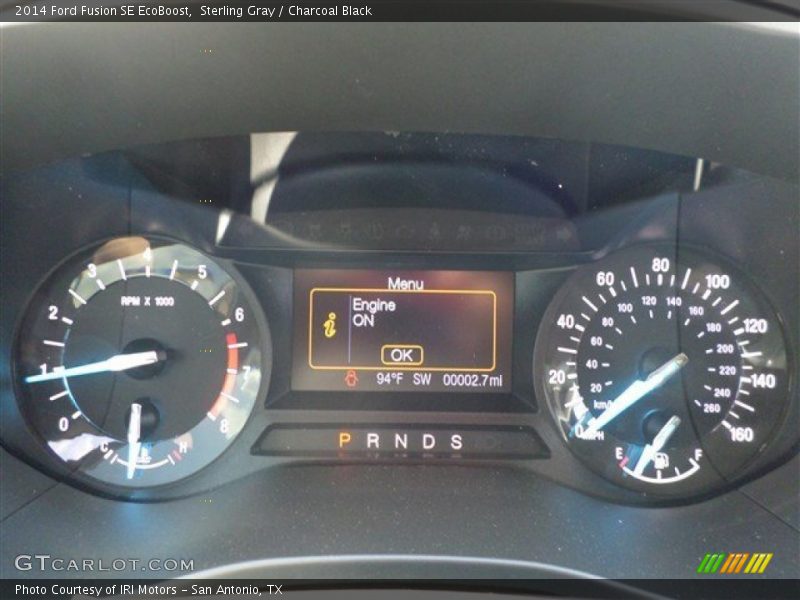 Sterling Gray / Charcoal Black 2014 Ford Fusion SE EcoBoost