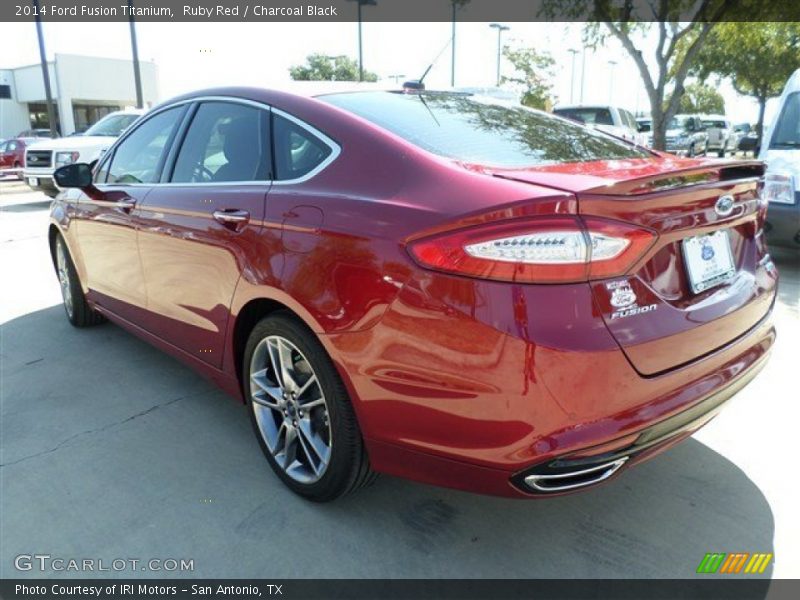Ruby Red / Charcoal Black 2014 Ford Fusion Titanium