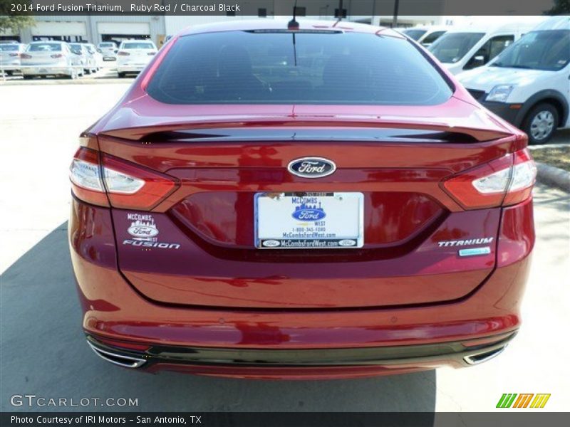 Ruby Red / Charcoal Black 2014 Ford Fusion Titanium