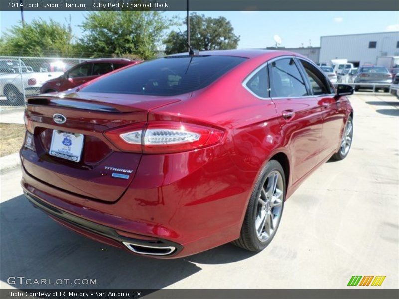 Ruby Red / Charcoal Black 2014 Ford Fusion Titanium