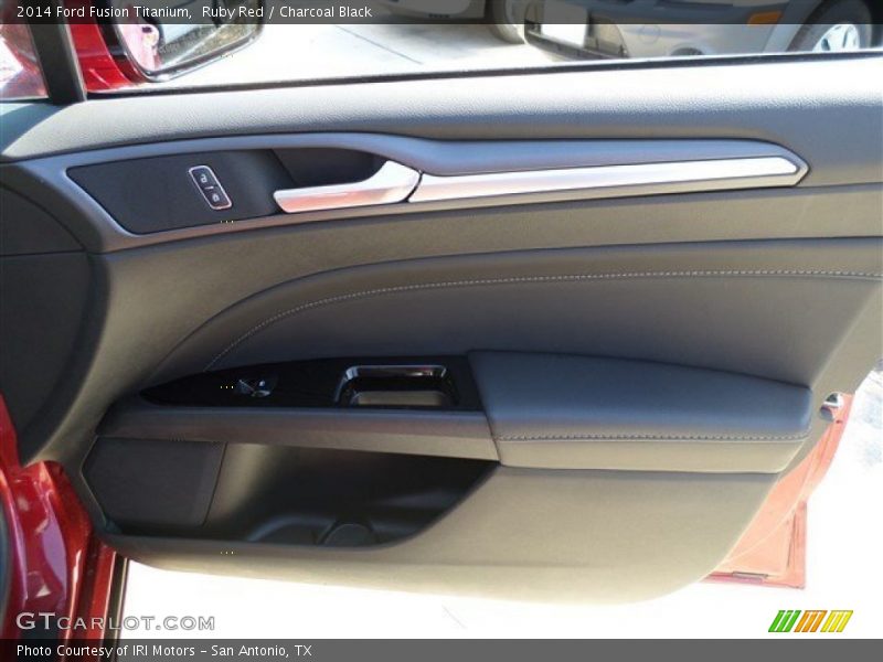 Ruby Red / Charcoal Black 2014 Ford Fusion Titanium