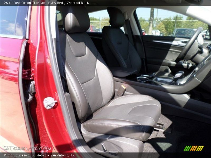Ruby Red / Charcoal Black 2014 Ford Fusion Titanium