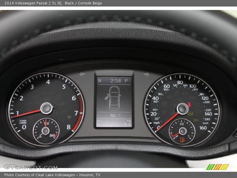 Black / Cornsilk Beige 2014 Volkswagen Passat 2.5L SE