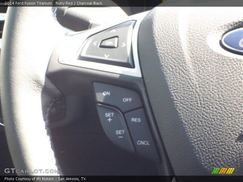 Ruby Red / Charcoal Black 2014 Ford Fusion Titanium