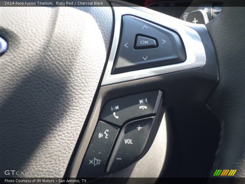 Ruby Red / Charcoal Black 2014 Ford Fusion Titanium