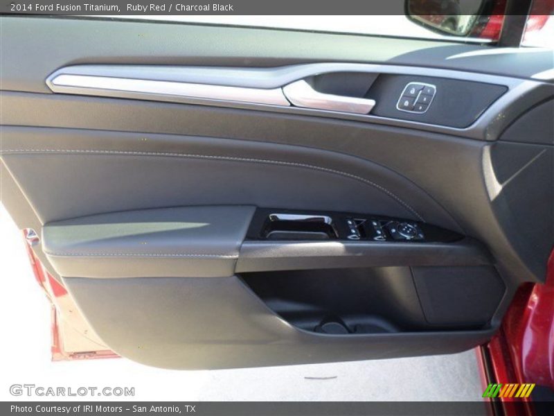 Ruby Red / Charcoal Black 2014 Ford Fusion Titanium