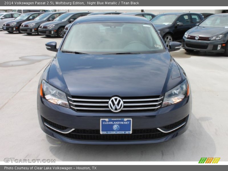 Night Blue Metallic / Titan Black 2014 Volkswagen Passat 2.5L Wolfsburg Edition