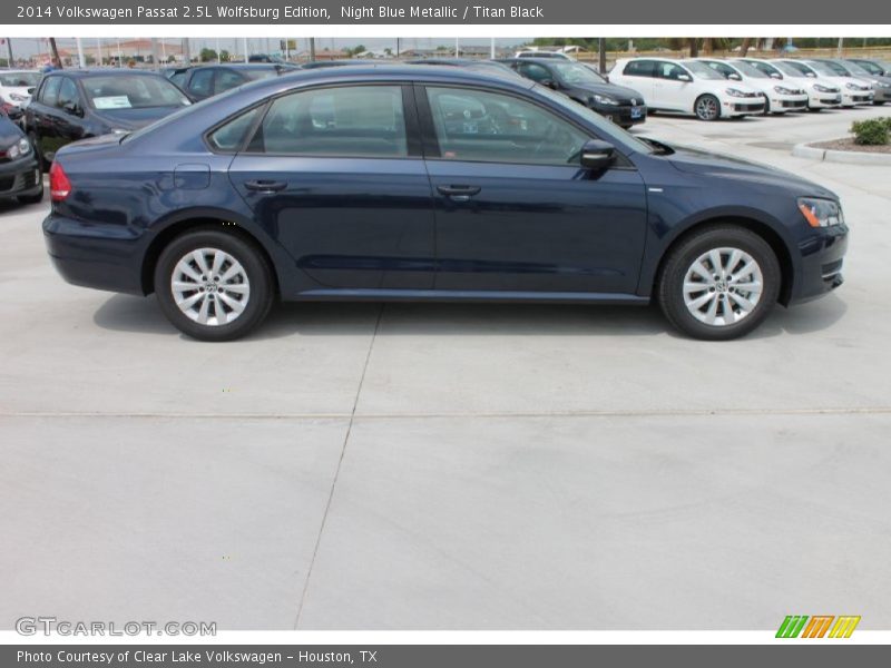 Night Blue Metallic / Titan Black 2014 Volkswagen Passat 2.5L Wolfsburg Edition