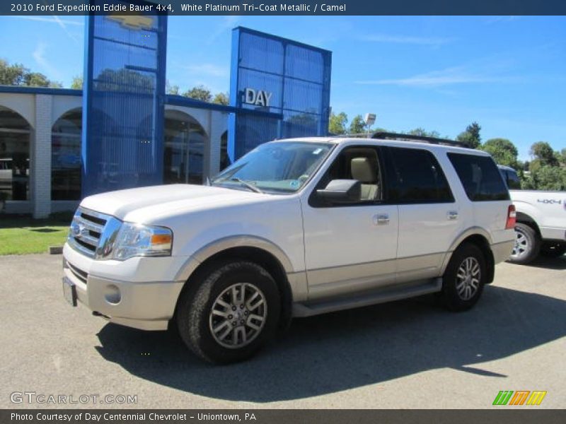 White Platinum Tri-Coat Metallic / Camel 2010 Ford Expedition Eddie Bauer 4x4