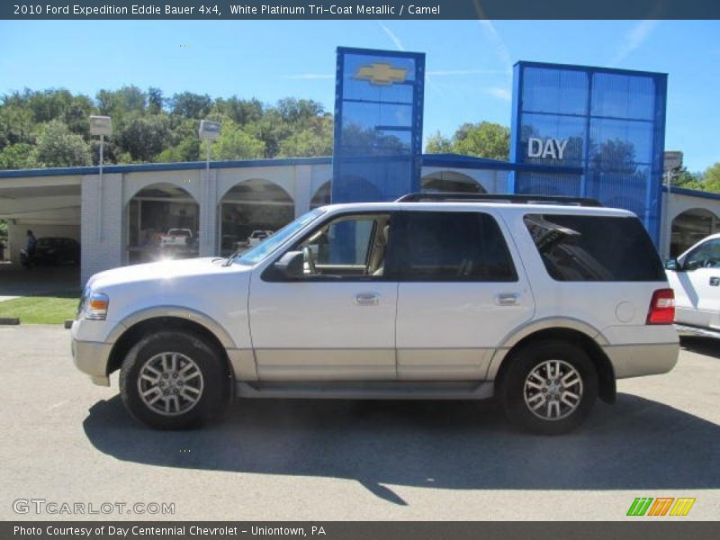 White Platinum Tri-Coat Metallic / Camel 2010 Ford Expedition Eddie Bauer 4x4