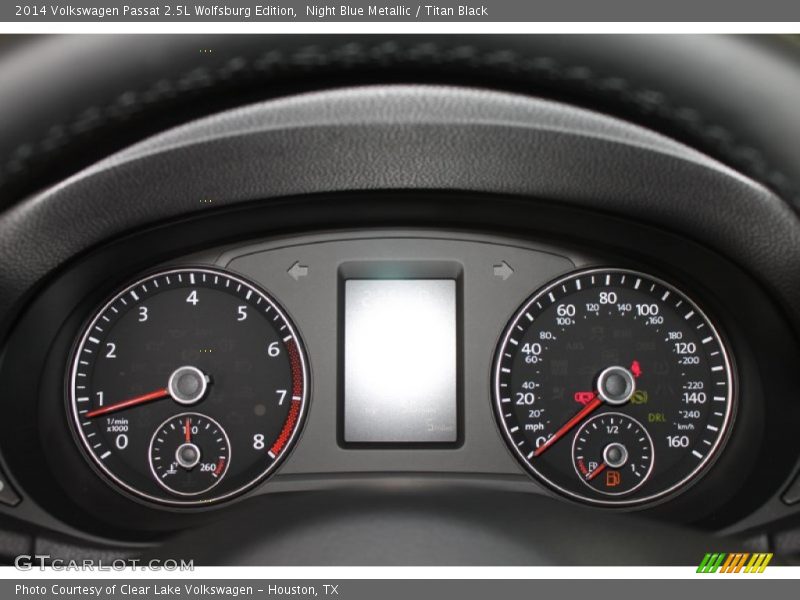 Night Blue Metallic / Titan Black 2014 Volkswagen Passat 2.5L Wolfsburg Edition