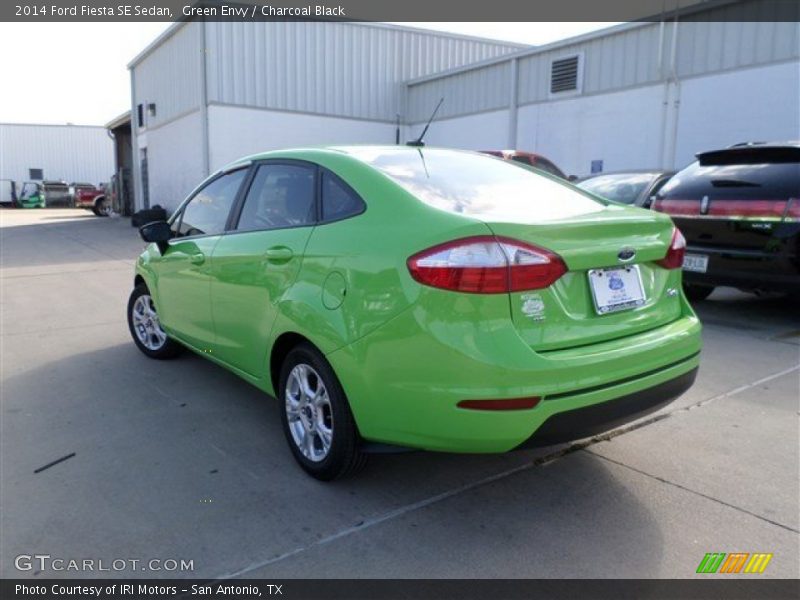 Green Envy / Charcoal Black 2014 Ford Fiesta SE Sedan