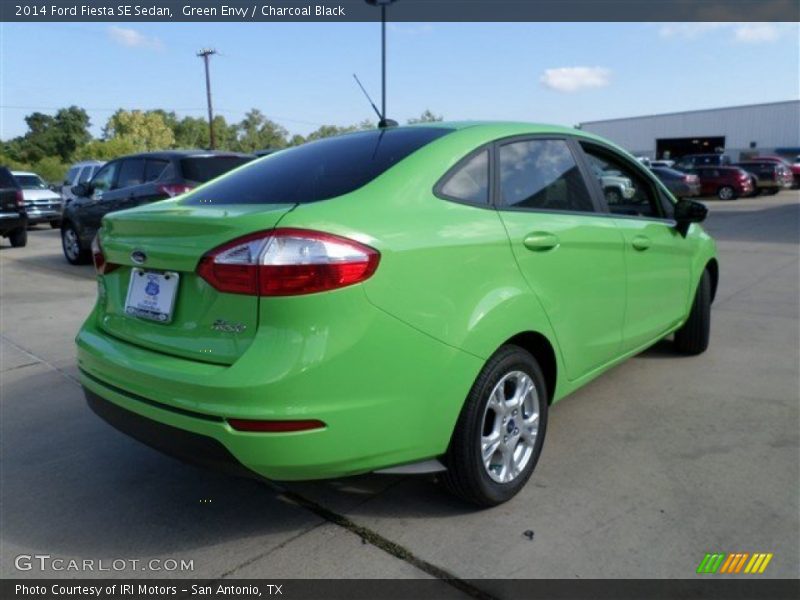 Green Envy / Charcoal Black 2014 Ford Fiesta SE Sedan