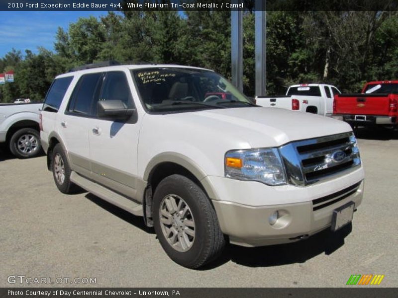 White Platinum Tri-Coat Metallic / Camel 2010 Ford Expedition Eddie Bauer 4x4