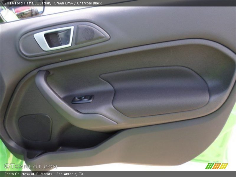 Green Envy / Charcoal Black 2014 Ford Fiesta SE Sedan