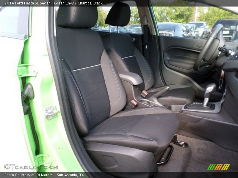 Green Envy / Charcoal Black 2014 Ford Fiesta SE Sedan