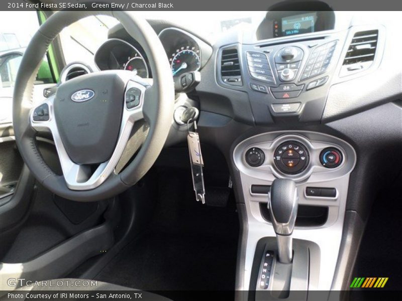 Green Envy / Charcoal Black 2014 Ford Fiesta SE Sedan