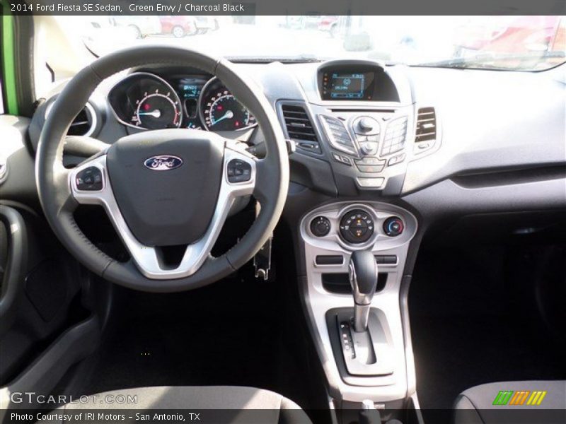 Green Envy / Charcoal Black 2014 Ford Fiesta SE Sedan