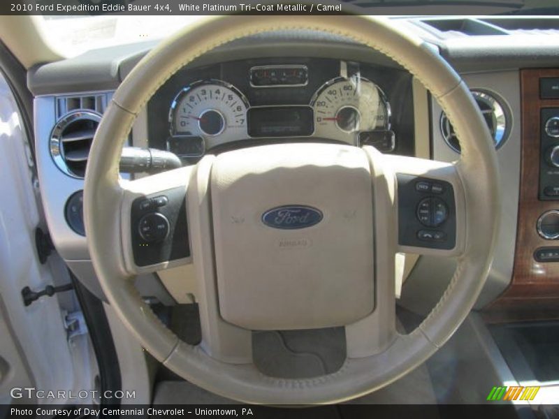 White Platinum Tri-Coat Metallic / Camel 2010 Ford Expedition Eddie Bauer 4x4