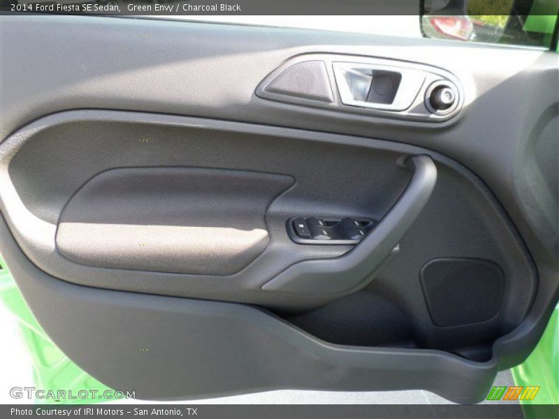 Green Envy / Charcoal Black 2014 Ford Fiesta SE Sedan