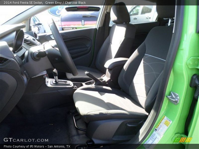 Green Envy / Charcoal Black 2014 Ford Fiesta SE Sedan