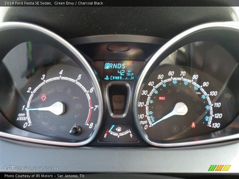 Green Envy / Charcoal Black 2014 Ford Fiesta SE Sedan