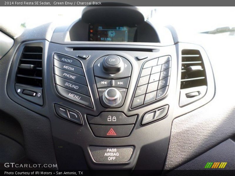 Green Envy / Charcoal Black 2014 Ford Fiesta SE Sedan