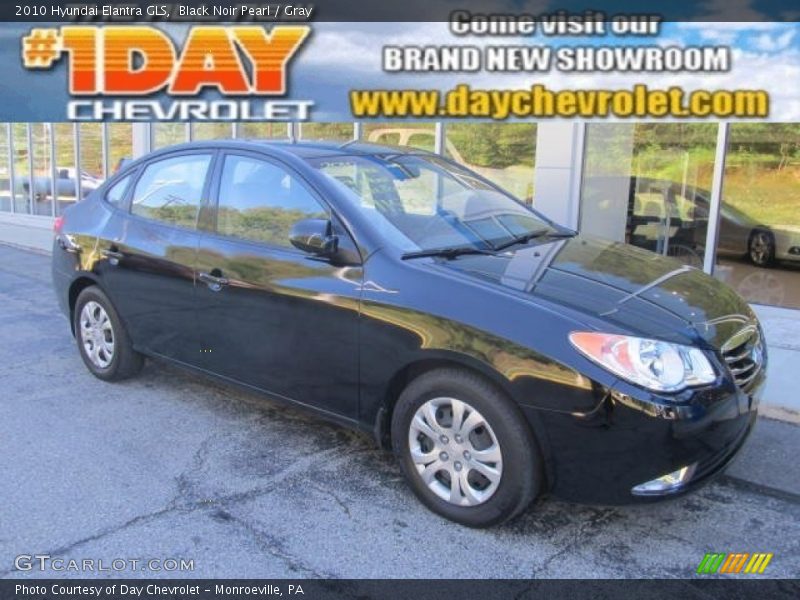 Black Noir Pearl / Gray 2010 Hyundai Elantra GLS