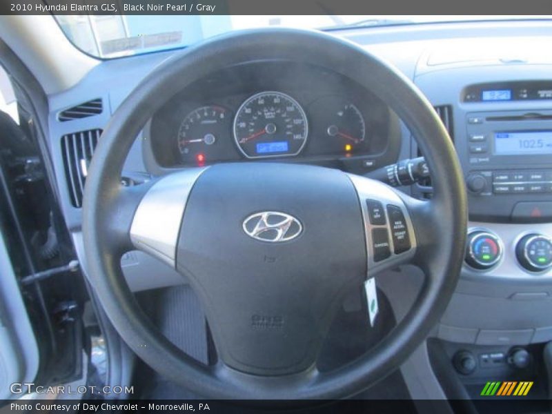 Black Noir Pearl / Gray 2010 Hyundai Elantra GLS
