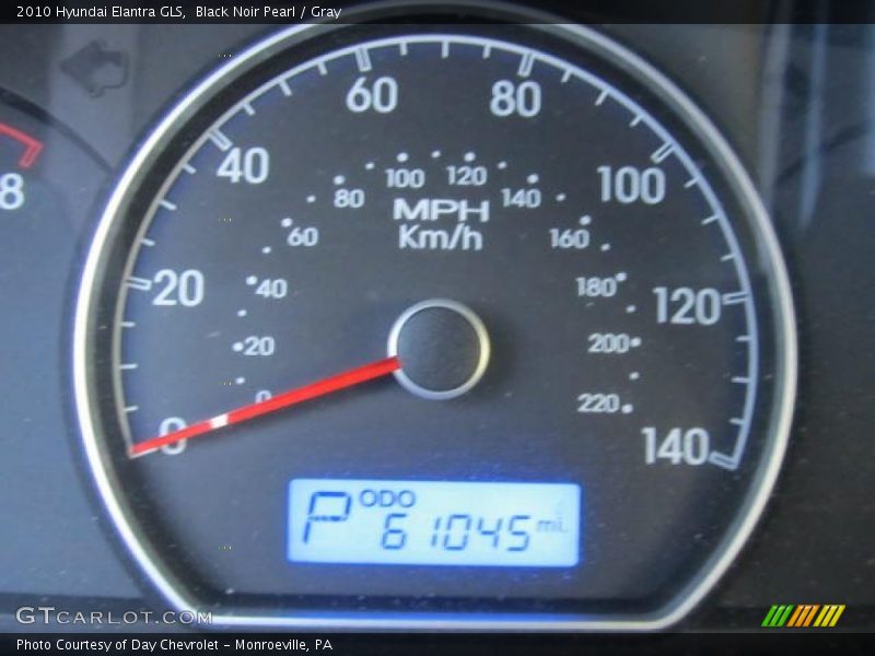 Black Noir Pearl / Gray 2010 Hyundai Elantra GLS