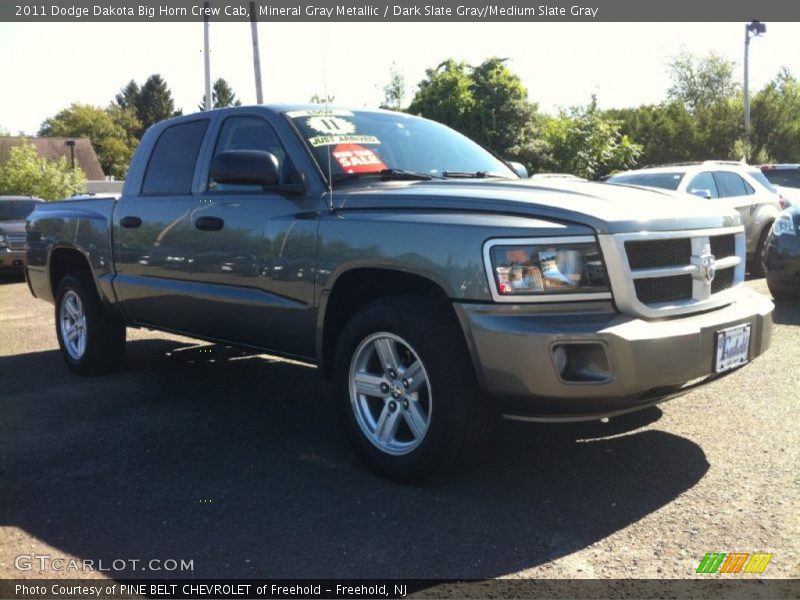 Mineral Gray Metallic / Dark Slate Gray/Medium Slate Gray 2011 Dodge Dakota Big Horn Crew Cab