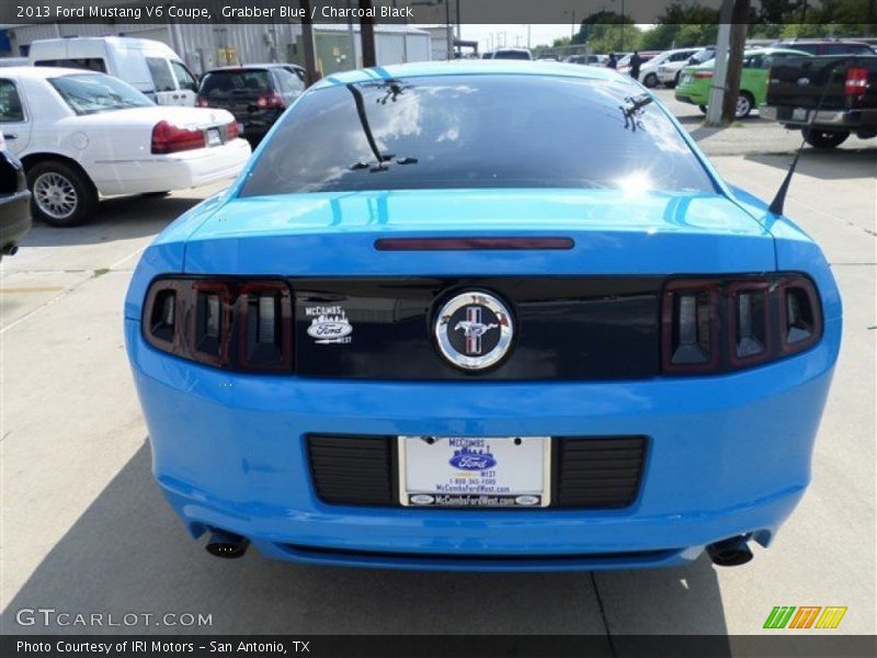Grabber Blue / Charcoal Black 2013 Ford Mustang V6 Coupe