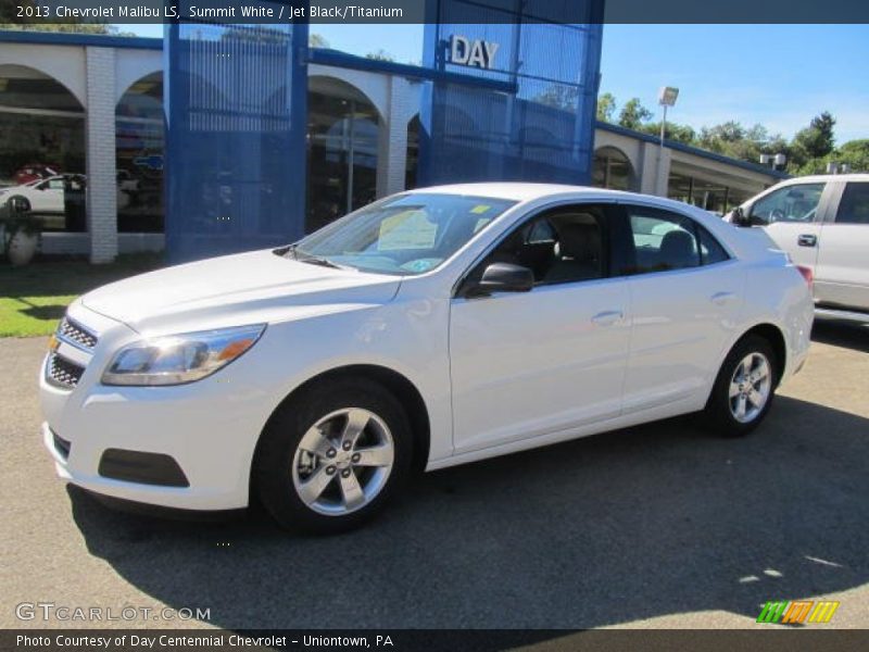 Summit White / Jet Black/Titanium 2013 Chevrolet Malibu LS