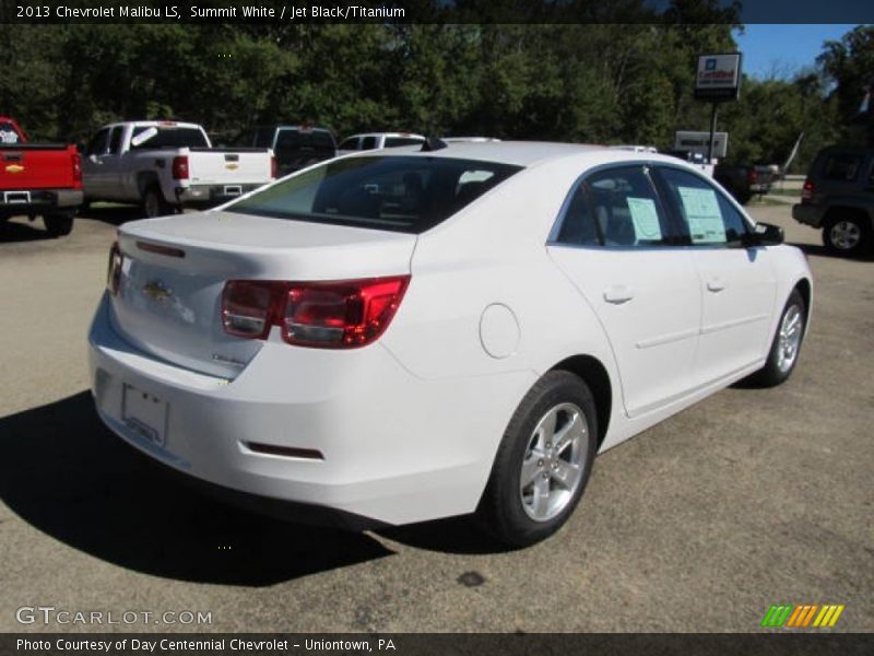 Summit White / Jet Black/Titanium 2013 Chevrolet Malibu LS