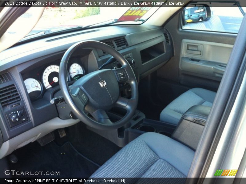 Mineral Gray Metallic / Dark Slate Gray/Medium Slate Gray 2011 Dodge Dakota Big Horn Crew Cab