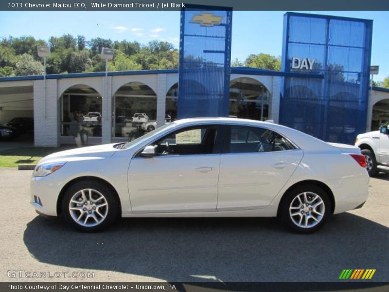 White Diamond Tricoat / Jet Black 2013 Chevrolet Malibu ECO