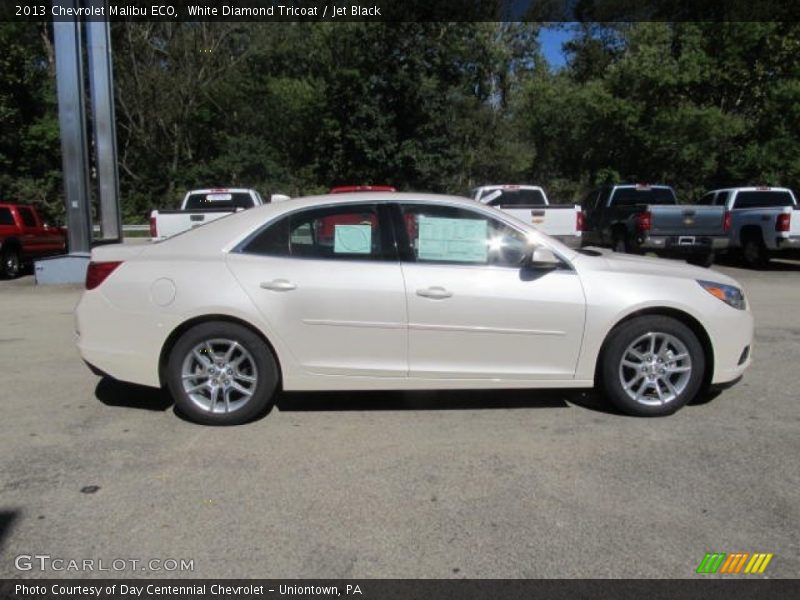 White Diamond Tricoat / Jet Black 2013 Chevrolet Malibu ECO