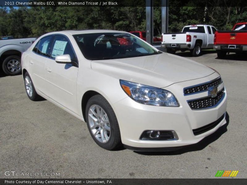 White Diamond Tricoat / Jet Black 2013 Chevrolet Malibu ECO