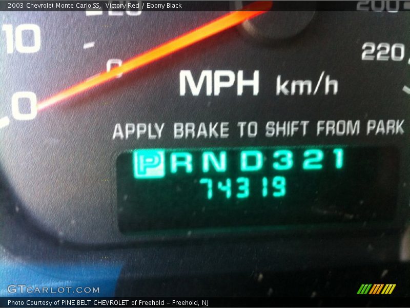 Victory Red / Ebony Black 2003 Chevrolet Monte Carlo SS