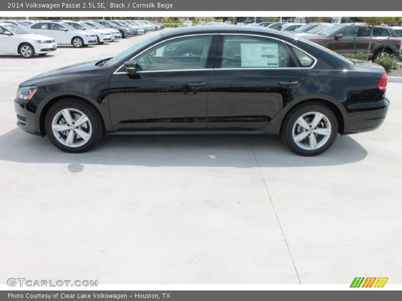Black / Cornsilk Beige 2014 Volkswagen Passat 2.5L SE