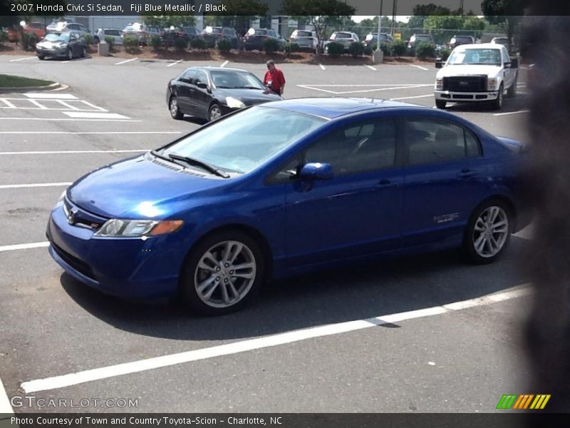 Fiji Blue Metallic / Black 2007 Honda Civic Si Sedan