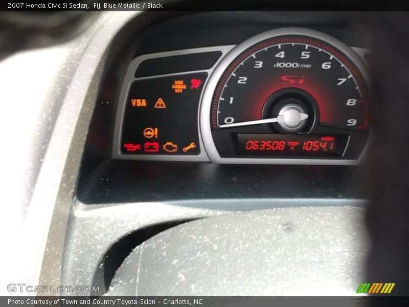 Fiji Blue Metallic / Black 2007 Honda Civic Si Sedan