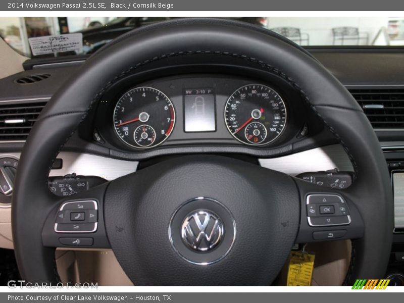Black / Cornsilk Beige 2014 Volkswagen Passat 2.5L SE