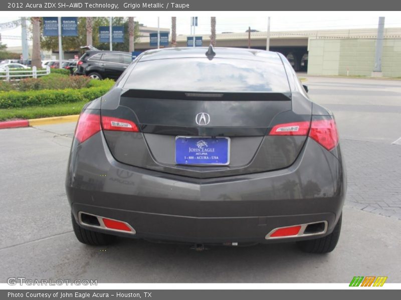 Grigio Metallic / Taupe 2012 Acura ZDX SH-AWD Technology