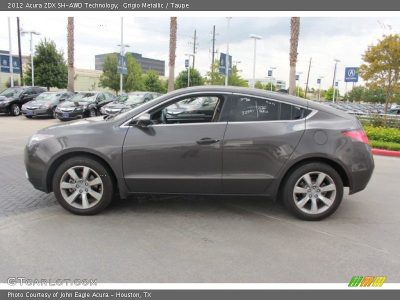 Grigio Metallic / Taupe 2012 Acura ZDX SH-AWD Technology