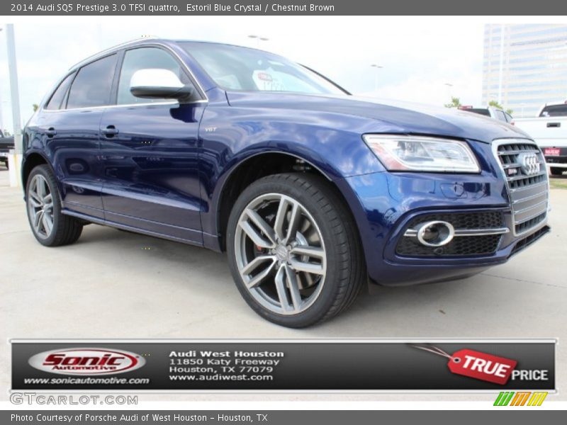 Estoril Blue Crystal / Chestnut Brown 2014 Audi SQ5 Prestige 3.0 TFSI quattro