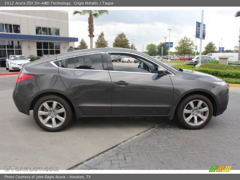 Grigio Metallic / Taupe 2012 Acura ZDX SH-AWD Technology