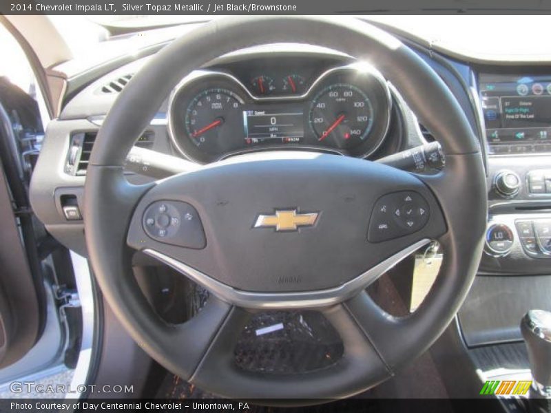 Silver Topaz Metallic / Jet Black/Brownstone 2014 Chevrolet Impala LT