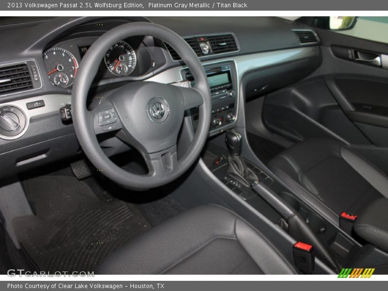 Platinum Gray Metallic / Titan Black 2013 Volkswagen Passat 2.5L Wolfsburg Edition