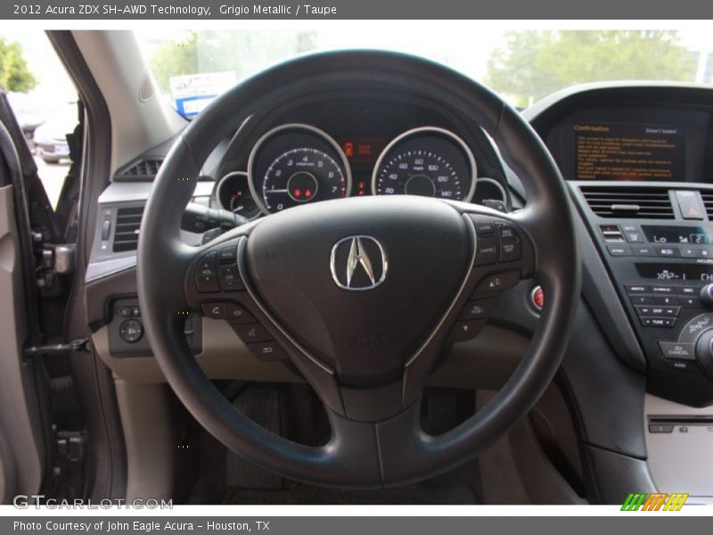 Grigio Metallic / Taupe 2012 Acura ZDX SH-AWD Technology